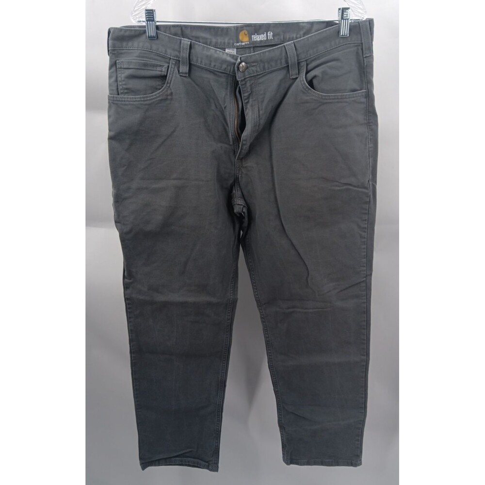 Carhartt Jeans Men's 38 X 32 Green Denim Relaxed Fit 5 Pocket